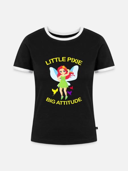 Fee - Frauen Kontrast-T-Shirt - Schwarz/Weiß