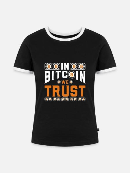 Bitcoin Design - Frauen Kontrast-T-Shirt - Schwarz/Weiß