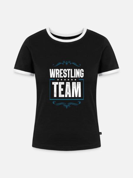 Wrestling Team - Frauen Kontrast-T-Shirt - Schwarz/Weiß