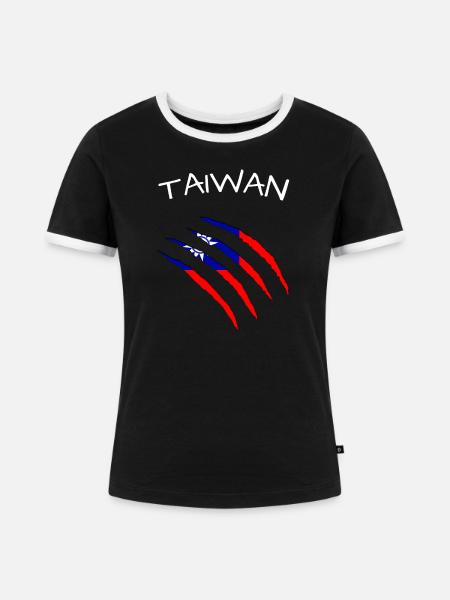 Taiwan taiwan - Frauen Kontrast-T-Shirt - Schwarz/Weiß