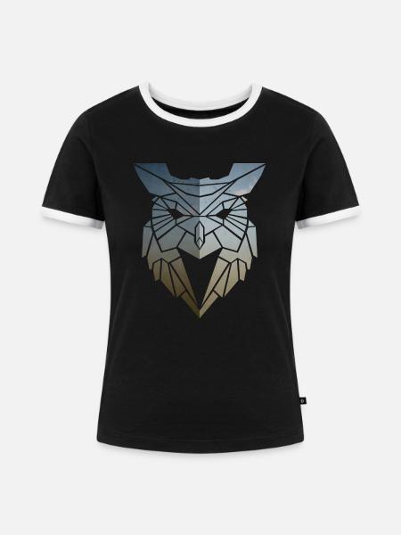 heulen - Frauen Kontrast-T-Shirt - Schwarz/Weiß