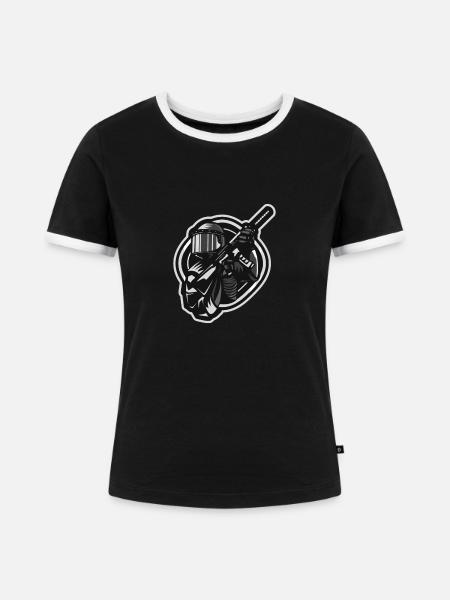 Elite Force Police - Frauen Kontrast-T-Shirt - Schwarz/Weiß
