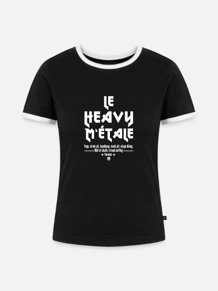 SCHWERE TREFFEN! - Frauen Kontrast-T-Shirt - Schwarz/Weiß