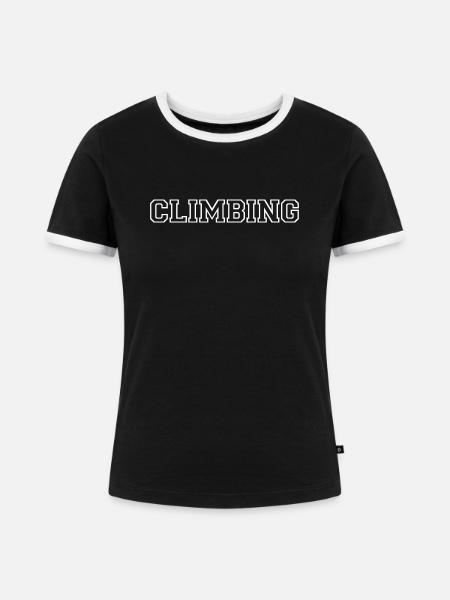 Climbing - Frauen Kontrast-T-Shirt - Schwarz/Weiß