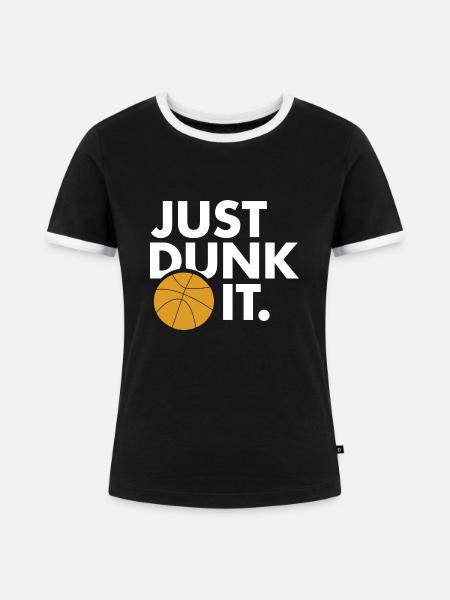 Einfach dunken - Frauen Kontrast-T-Shirt - Schwarz/Weiß