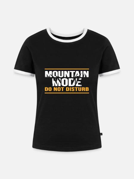 Bergsteiger Seilschaft Klettern "Mountain-mode" - Frauen Kontrast-T-Shirt - Schwarz/Weiß