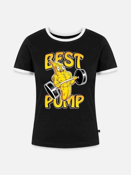 Pumpen Best Pump Geschenk - Frauen Kontrast-T-Shirt - Schwarz/Weiß