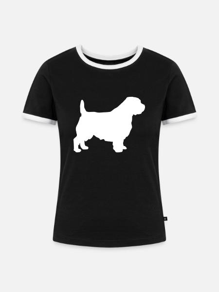Norfolk Terrier - Frauen Kontrast-T-Shirt - Schwarz/Weiß