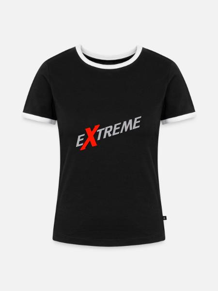 Extreme - Frauen Kontrast-T-Shirt - Schwarz/Weiß