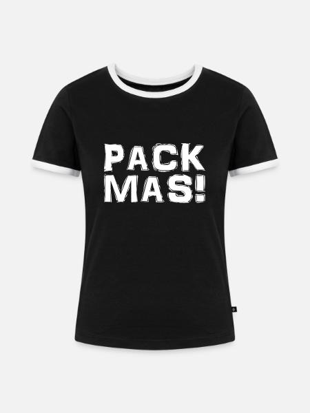 Bayerisch - Dialekt - Spruch - Frauen Kontrast-T-Shirt - Schwarz/Weiß