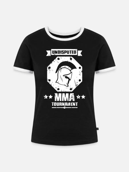 MMA - Frauen Kontrast-T-Shirt - Schwarz/Weiß