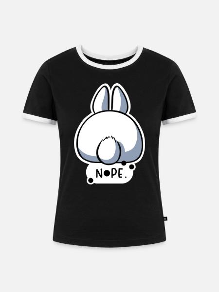 Nope - Frauen Kontrast-T-Shirt - Schwarz/Weiß
