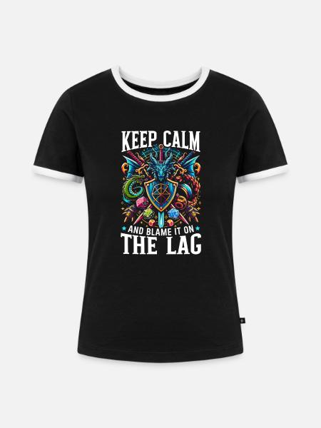 Rpg-gamer-gaming-videospiel-rollenspiel - Frauen Kontrast-T-Shirt - Schwarz/Weiß