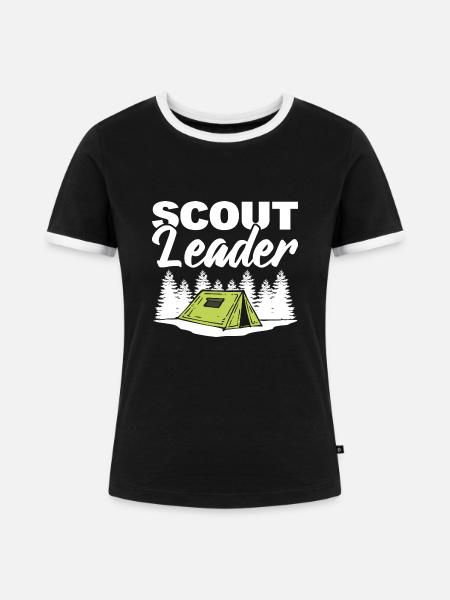 Scout Leader Scouter - Frauen Kontrast-T-Shirt - Schwarz/Weiß
