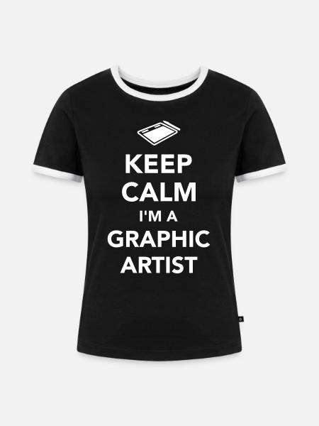 Grafiker - Frauen Kontrast-T-Shirt - Schwarz/Weiß