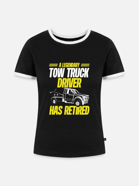Ein Legendärer Abschleppwagenfahrer - Frauen Kontrast-T-Shirt - Schwarz/Weiß