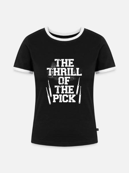 Der Nervenkitzel Der Auswahl - Frauen Kontrast-T-Shirt - Schwarz/Weiß