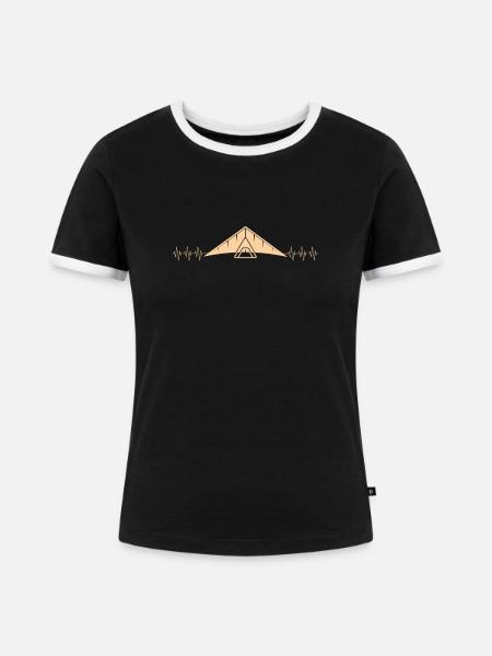 Frequenz Des Drachenfliegens - Frauen Kontrast-T-Shirt - Schwarz/Weiß
