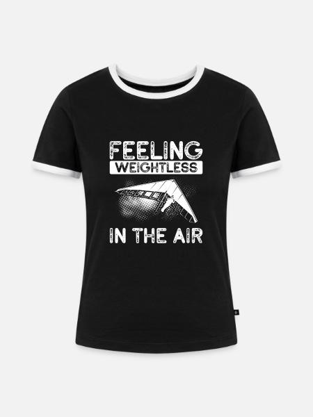 Schwerelosigkeit In Der Luft - Frauen Kontrast-T-Shirt - Schwarz/Weiß