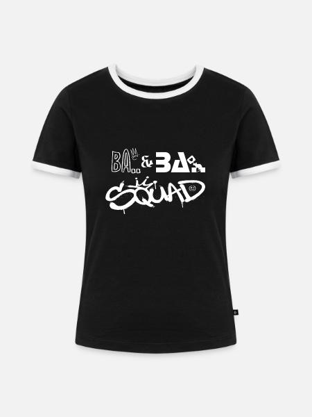 Ba & Ba Squad Graffiti Motiv - Frauen Kontrast-T-Shirt - Schwarz/Weiß