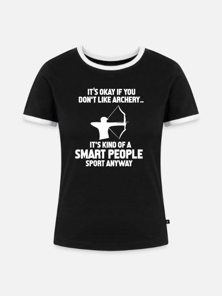 Bogenschütze - Frauen Kontrast-T-Shirt - Schwarz/Weiß