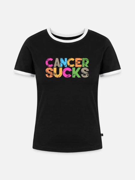 Krebs - Frauen Kontrast-T-Shirt - Schwarz/Weiß