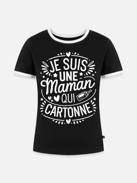 Ich bin eine erfolgreiche Mutter - Frauen Kontrast-T-Shirt - Schwarz/Weiß
