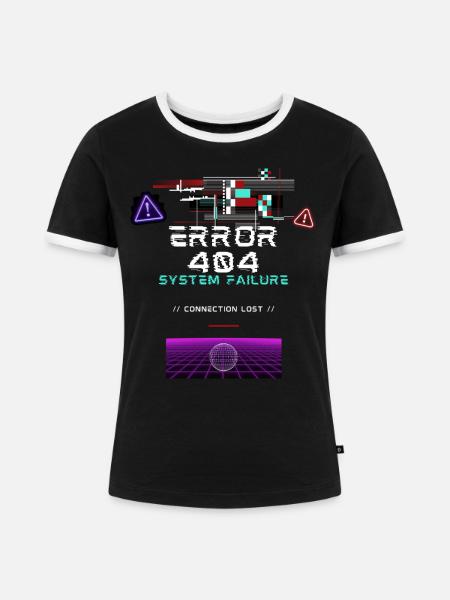 Cyberpunk & Static - Frauen Kontrast-T-Shirt - Schwarz/Weiß