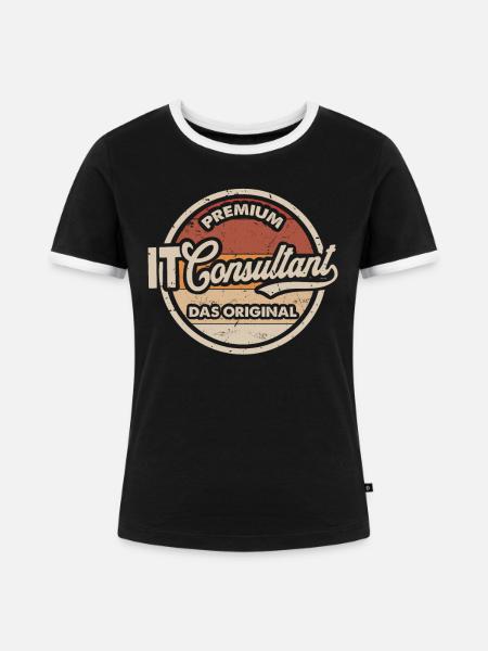IT Consultant Original - Frauen Kontrast-T-Shirt - Schwarz/Weiß