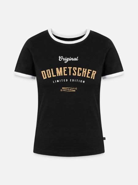 Dolmetscher Limited Edition - Frauen Kontrast-T-Shirt - Schwarz/Weiß
