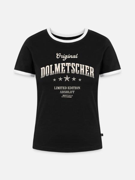 Dolmetscher Limited Edition - Frauen Kontrast-T-Shirt - Schwarz/Weiß