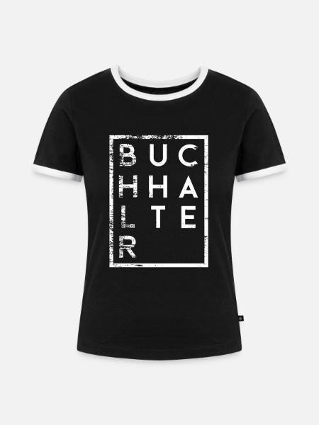 Buchhalter Minimalismus Buchhaltung - Frauen Kontrast-T-Shirt - Schwarz/Weiß