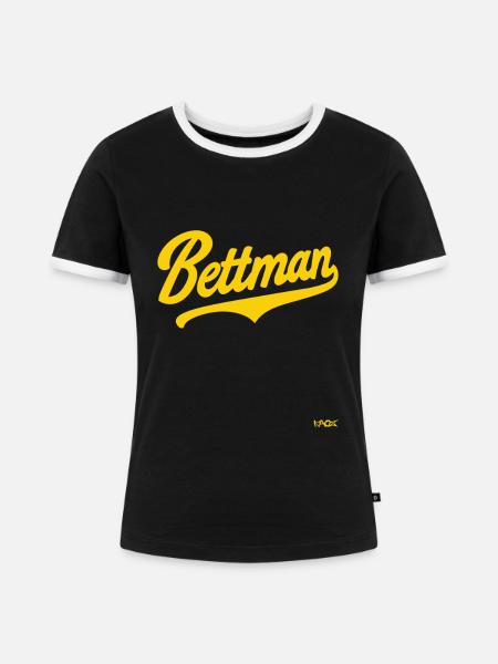 Bettman - Frauen Kontrast-T-Shirt - Schwarz/Weiß