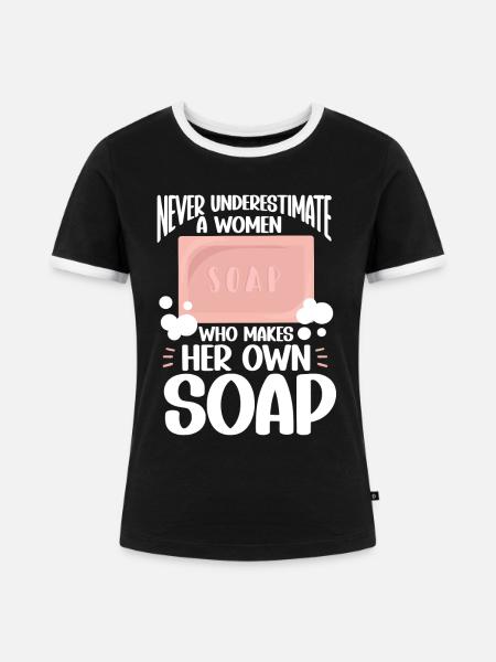 Soap Making Soap Maker - Frauen Kontrast-T-Shirt - Schwarz/Weiß