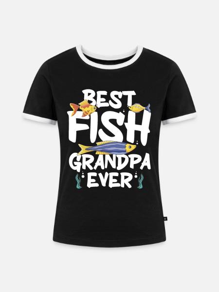 Aquarium Fish Tank Aquarist - Frauen Kontrast-T-Shirt - Schwarz/Weiß