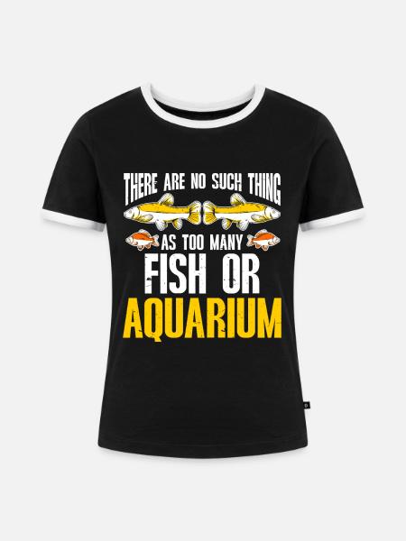 Aquarium Fish Tank Aquarist - Frauen Kontrast-T-Shirt - Schwarz/Weiß