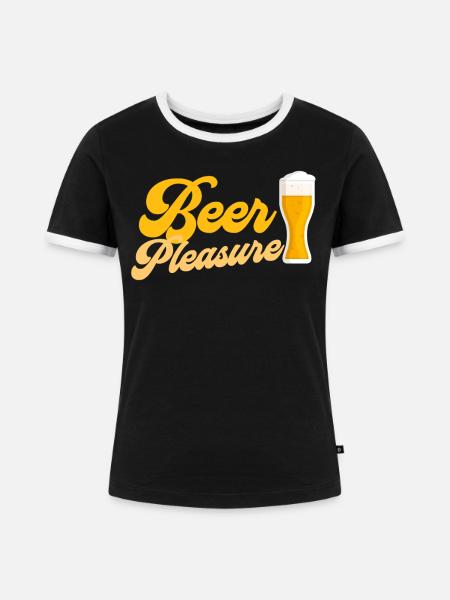 Bier Bierzelt - Frauen Kontrast-T-Shirt - Schwarz/Weiß