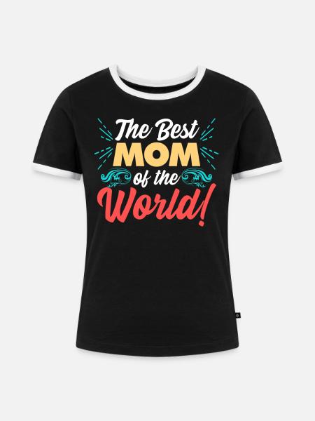 Beste Mutter - Frauen Kontrast-T-Shirt - Schwarz/Weiß