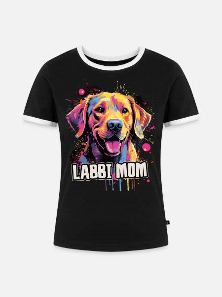 Labbi Hund Geschenk Spruch - Frauen Kontrast-T-Shirt - Schwarz/Weiß