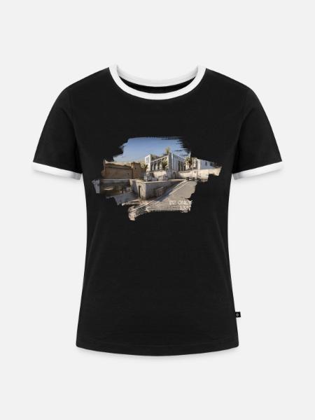 DUST2 ONLY - Frauen Kontrast-T-Shirt - Schwarz/Weiß