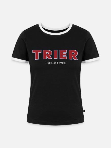Trier - Frauen Kontrast-T-Shirt - Schwarz/Weiß