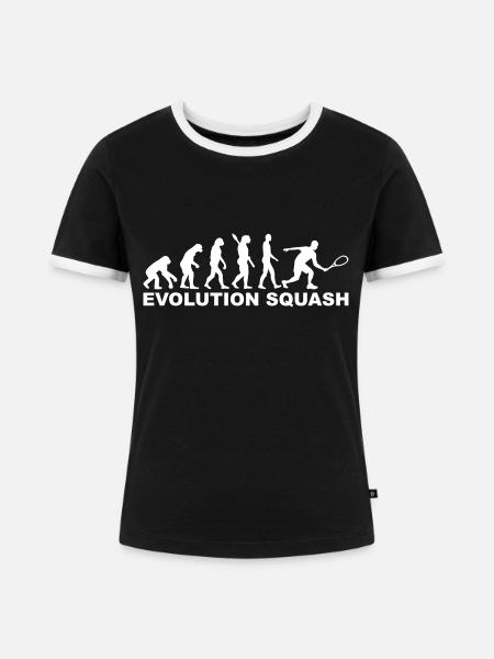 Squash - Frauen Kontrast-T-Shirt - Schwarz/Weiß