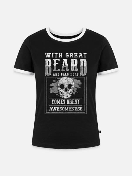 Frisur Männer Style - Frauen Kontrast-T-Shirt - Schwarz/Weiß