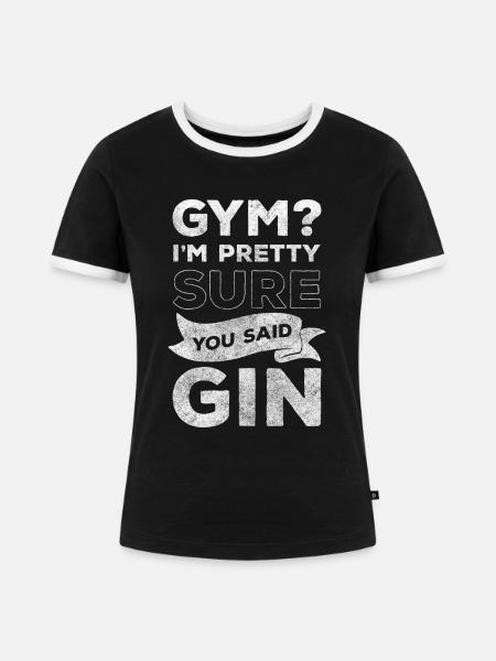 säufer party longsdrinks - Frauen Kontrast-T-Shirt - Schwarz/Weiß