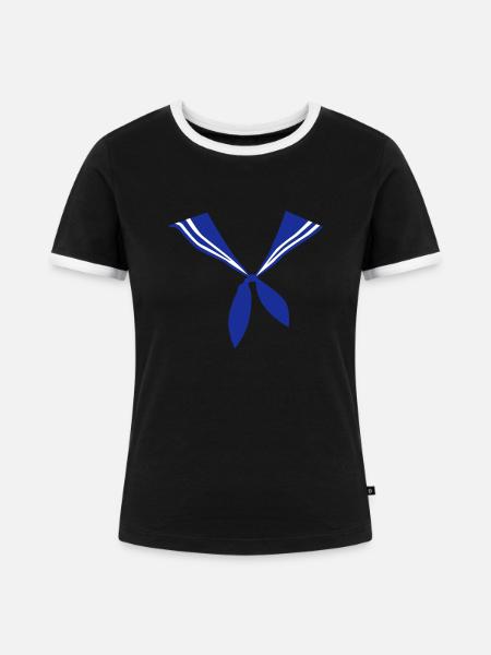 Matrose Seemann - Frauen Kontrast-T-Shirt - Schwarz/Weiß