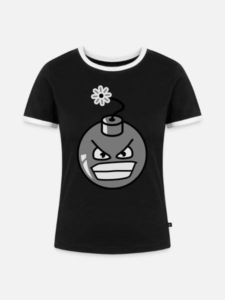Bomb - Frauen Kontrast-T-Shirt - Schwarz/Weiß