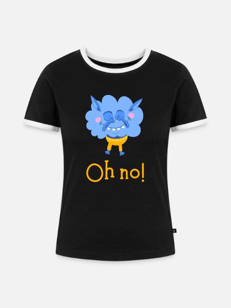 Oh no! - Frauen Kontrast-T-Shirt - Schwarz/Weiß