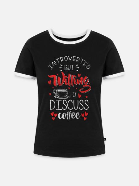 Kaffee Siebträger Milch - Frauen Kontrast-T-Shirt - Schwarz/Weiß