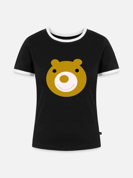 Baer - Frauen Kontrast-T-Shirt - Schwarz/Weiß