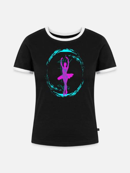 Ballet dancer - Frauen Kontrast-T-Shirt - Schwarz/Weiß